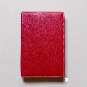 Coach Red Leather Notebook Planner Cover with Pen